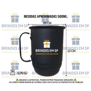 Caneca Alumínio Universitária Personalizada 500ml com Tirante 4
