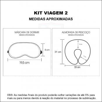 Kit Viagem 2 Almofada de Pescoço + Máscara Dormir 5