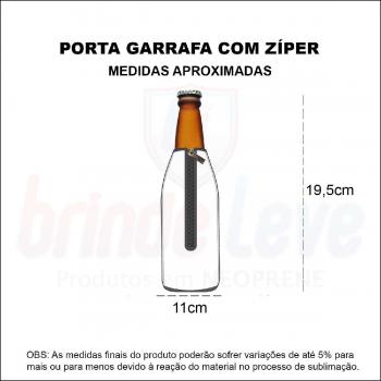 Porta Garrafa 600ml com Zíper Personalizado 2