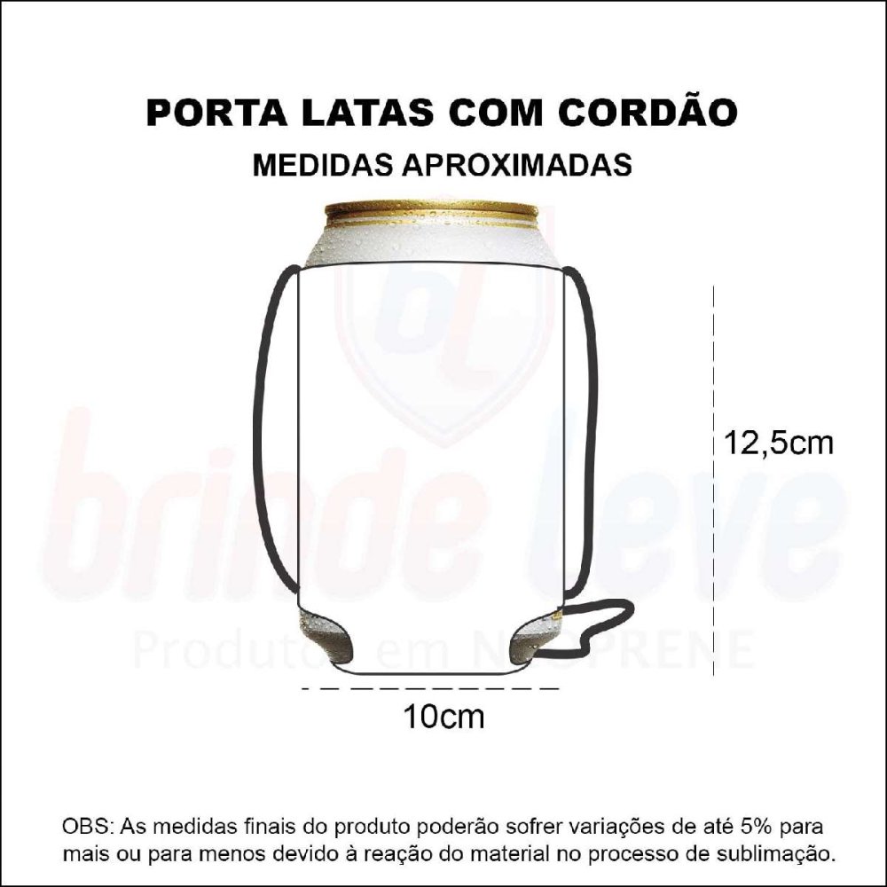 Porta Lata 350ml com Cordão Personalizado