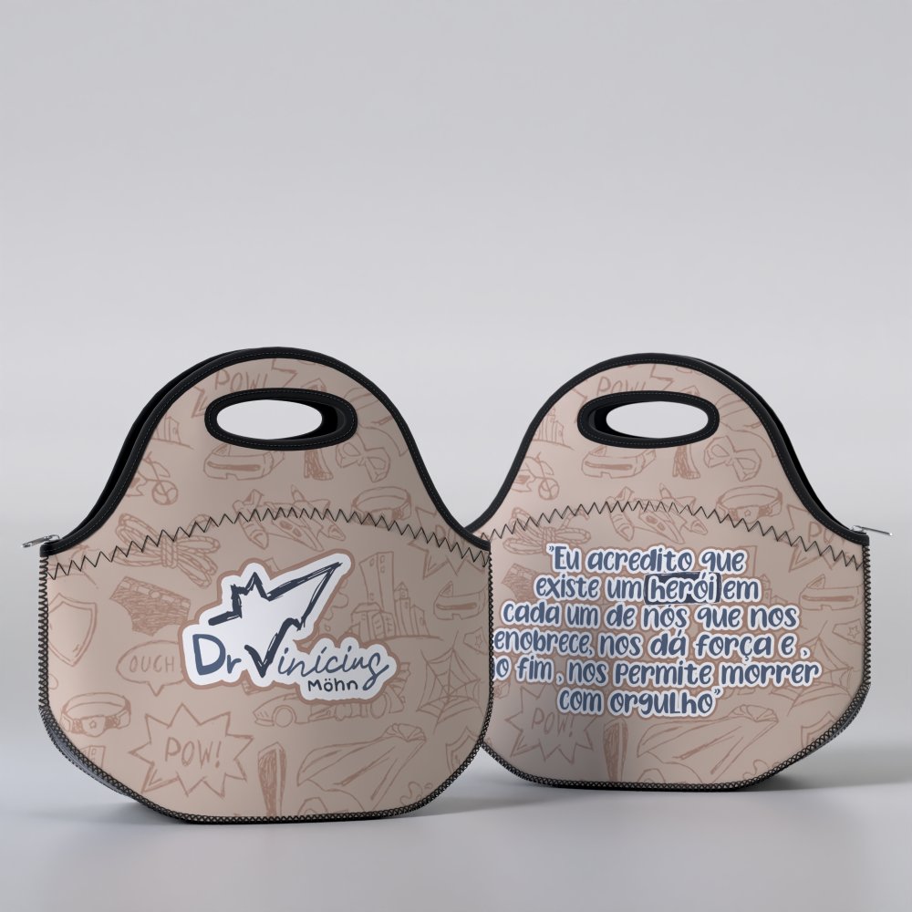 Mini Lancheira em Neoprene Personalizada