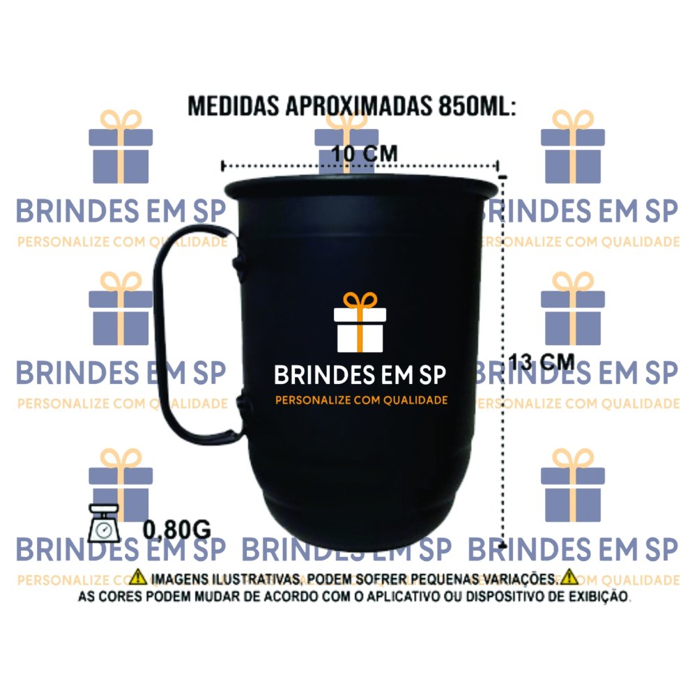 Caneca Alumínio Universitária Personalizada 850ml com Tirante
