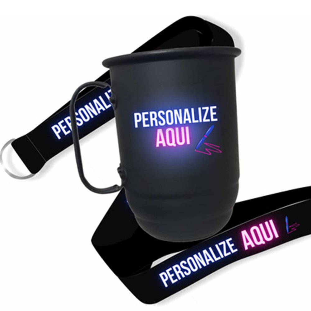 Caneca Alumínio Universitária Personalizada 850ml com Tirante
